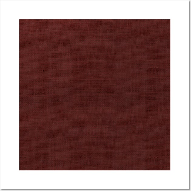 Dark Burgundy Red Christmas Burlap Cloth Wall Art by podartist